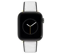 Nine West Fashion Strap Band for Apple Watch Secure, Adjustable, White/Black/Gold, 42mm (Series 1-3), 44/45/46/49mm (Ultra & Ultra 2), Modern