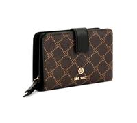 Nine West Lockup 9s French Wallet, Brown Black