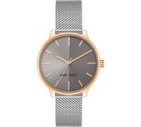 Nine West Nw-2669Gyrt 35Mm Quartz Watch In Silver Silver One Size