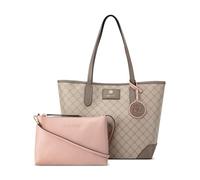 Nine West Piera 2 in 1 Tote, Beige Logo/Flint, Large