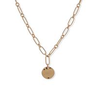 Nine West Women's 17" Wavy Textured Pendant Necklace Gold Tone