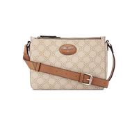 Nine West Women's Adeline Mini Dbl Zip Crossbdy Designer, Convertible, Adjustable, Shoulder 4 in 1, Chain, Lt Khaki/Brandy, S