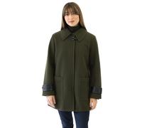 Nine West womens Ah8381 - Nine West Mid-length Faux Wool Coat, Olive Green, XXL