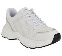 Nine West Women's Bask Sneaker, White/Gold 142, 7 UK