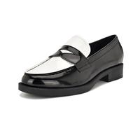 Nine West Women's Berg Loafer, Black/White Patent 003, 4 UK
