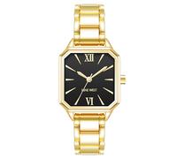 Nine West Women's Bracelet Watch, Gold/Black, Classic, Luxury