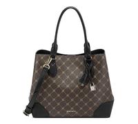 NINE WEST Women's Brooklyn Jet Set Carryall Satchel, Brown/Black, One Size