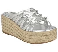 Nine West Women's Cristy Wedge Sandal, Silver 040, 5 UK