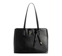 NINE WEST Women's Eliena Designer Tote Bag with Triple Function and Ornament. Top Zipper Closure with 2 Magnetic compartments and Inner Pockets for Organization. Pin Punch, Black, Medium