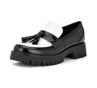 Nine West Women's Garry Loafer, Black/White 001, 8 UK