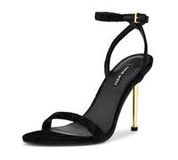 Nine West womens Heeled Sandals, Black Velvet 005, 11