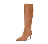 Nine West Women's Kimdee 9x9 Wide Calf Knee High Boot, Cognac Suede 120, 6 UK
