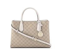 Nine West womens Kyrie Triple Compartment Satchel, Beige Logo Milk, 4 inches (W) x 13 inches (L) x 9 inches (H)