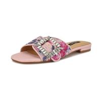 Nine West Women's Laniey Flat Sandal, Pink Mystic Garden Print Multi 680, 4 UK