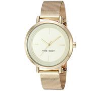 Nine West Women Analog Japanese Quartz Watch with Stainless Steel Strap NW/2146CHGP