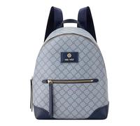 Nine West Women's Milenia Medium Backpack Deisgner, Black Tote, Sling, Purse, Handbag, Trend, Shoulder Bag, Chambray Logo/Navy, Large