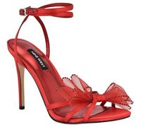 Nine West Women's Minky Heeled Sandal, Red Satin 610, 8 UK