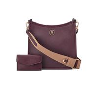 Nine West Women's Nalini Small Crossbody, Designer, Trend, xbody, 2 in 1, Feed Bag, Hermes, Card case, Adjustable Web Strap, Boysenberry, Medium