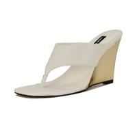 Nine West womens Presa, White/Gold 140, 6.5