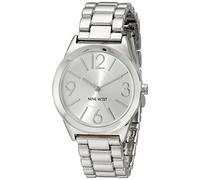 Nine West women's quartz Watch with silver Dial analogue Display and silver stainless steel Bracelet NW/1663SVSB