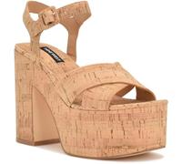 Nine West Women's Rilay5 Platform, Natural Cork, 10.5 UK