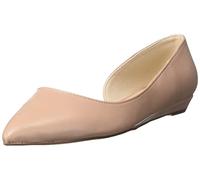 NINE WEST Women's SAIGE3 Ballet Flat, Light Natural Synthetic, 4 UK