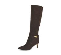 Nine West womens Salla, Dark Brown Suede 201, 6