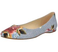 Nine West Women's Speakup Pointy Toe Slip-On Ballet Flat, Blue Rose Denim Multi 423, 5 UK