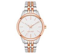 Nine West Women's Stainless Steel Watch with Bitone, Bitone, Modern, Bitone, Modern