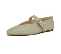 Nine West Women's Vancee Mary Jane Flat, Light Green Leather 330, 3 UK