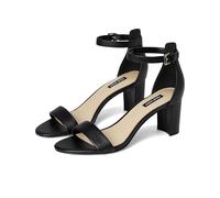 NINE WEST FOOTWEAR Women's Pruce Heeled Sandal, Black, 3 UK