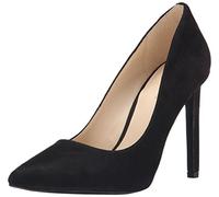 NINE WEST Women's Wntatiana Dress Pump, Black Suede, 4 UK