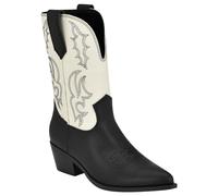Nine West Women's Yodown Western Boot, Black White 003, 6 UK