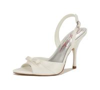 Nine West x Marilyn Monroe Women's Vixxie Heeled Sandal, White Satin 140, 6