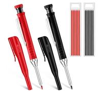 NineChain 2-Pack Mechanics' Pencil Set with 14 Refills, Sharpener, Long Head Hole Marking Pencil for Builders & Woodworking