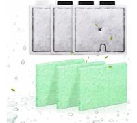 NINEDAN CF2 Filter 3 Month Service Kit Compatible with Interpet CF2 Filter, Fish Tank Filter Cartridges Kit for Aquarium, Replacement 3 X Filter Cartridges, 3 X Algaway Pads