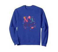 Ninederful: Whimsical 9th Birthday Celebration Sweatshirt, Adult Unisex, Royal Blue, L