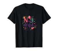 Ninederful: Whimsical 9th Birthday Celebration T-Shirt, Men, Black, 3XL