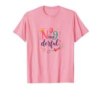 Ninederful: Whimsical 9th Birthday Celebration T-Shirt, Men, Pink, M