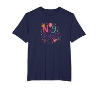 Ninederful: Whimsical 9th Birthday Celebration T-Shirt, Men's Big and Tall, Navy, 2X Tall