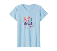 Ninederful: Whimsical 9th Birthday Celebration T-Shirt, Women, Baby Blue, XS
