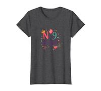 Ninederful: Whimsical 9th Birthday Celebration T-Shirt, Women, Dark Heather Grey, XS