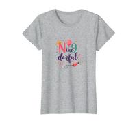 Ninederful: Whimsical 9th Birthday Celebration T-Shirt, Women, Heather Grey, XXL