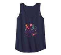 Ninederful: Whimsical 9th Birthday Celebration Tank Top, Women, Navy, M
