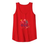 Ninederful: Whimsical 9th Birthday Celebration Tank Top, Women, Red, S