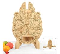 Ninefish Millennium Falcon Board,A space shuttle shaped cutting board rack accessory, star wars vintage collection,Customi Dad Gift, Custom Engraved Wood Plate, Cutting boards for the kitchen