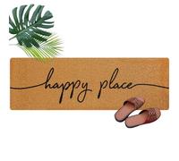 Ninehaoou Long Doormat 48''x16'' Front Door Mat for Entrance Inside Outdoor Large Decorative Door Rug Welcome Mat for Outside Home Entry(Happy Place)