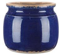 Ninehaoou Vintage Planter Large Ceramic Plant Pot Navy Blue Pot