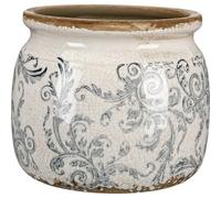 Ninehaoou Vintage Planter Large Ceramic Plants Pot Beige Green Acanthus Leaf Ice Crack Cottage Scroll Vase Flower Vase Pot Indoor Plants Home Kitchen Decor Farmhouse Antique Decorative Gifts