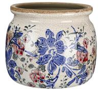 Ninehaoou Vintage Planter Large Ceramic Plants Pot Blue Red Peony Ice Crack Cottage Scroll Vase Flower Vase Pot Indoor Plants Home Kitchen Decor Farmhouse Antique Decorative Gifts
